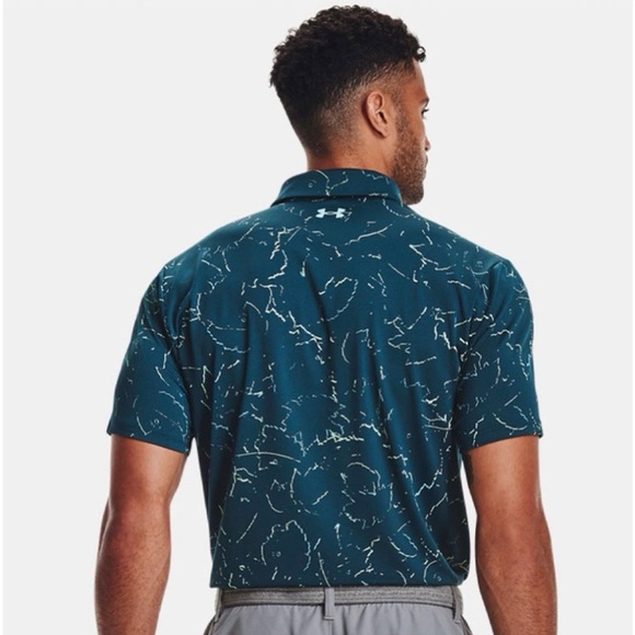 Under Armour Men’s The Playoff Polo Blue Note/Pale Moonlight Size XL - Picture 2 of 8